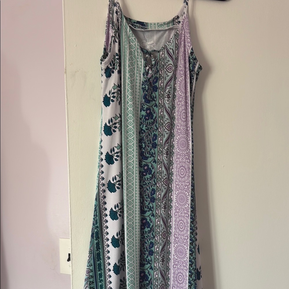 Flowers by Zoe Blue and Purple Sundress Spaghetti Strap